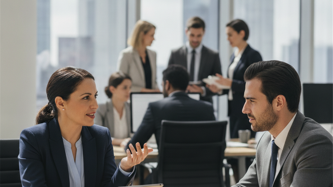 Entrevista de trabajo en oficina española