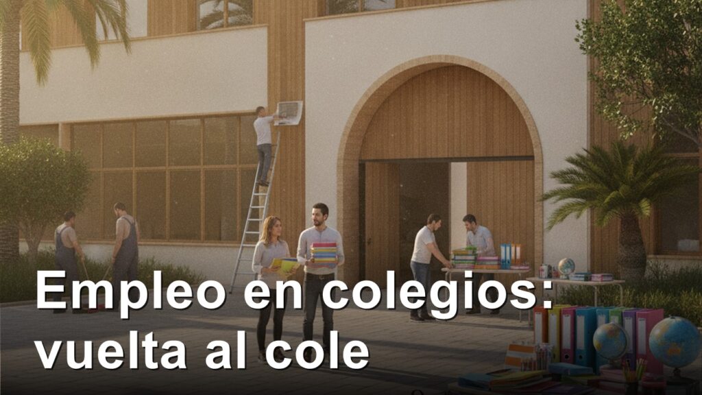 empleo colegios vuelta al cole espana