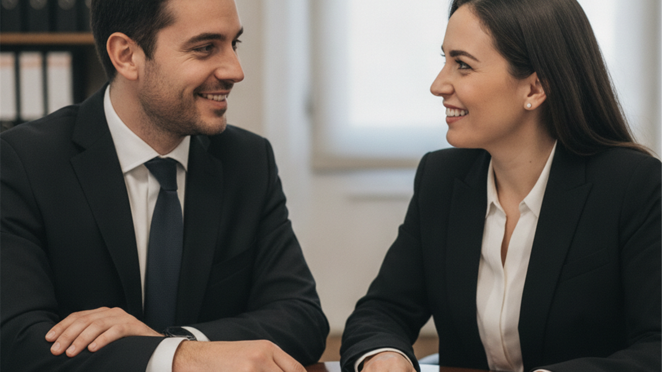 profesionales revisando contratos de trabajo en España