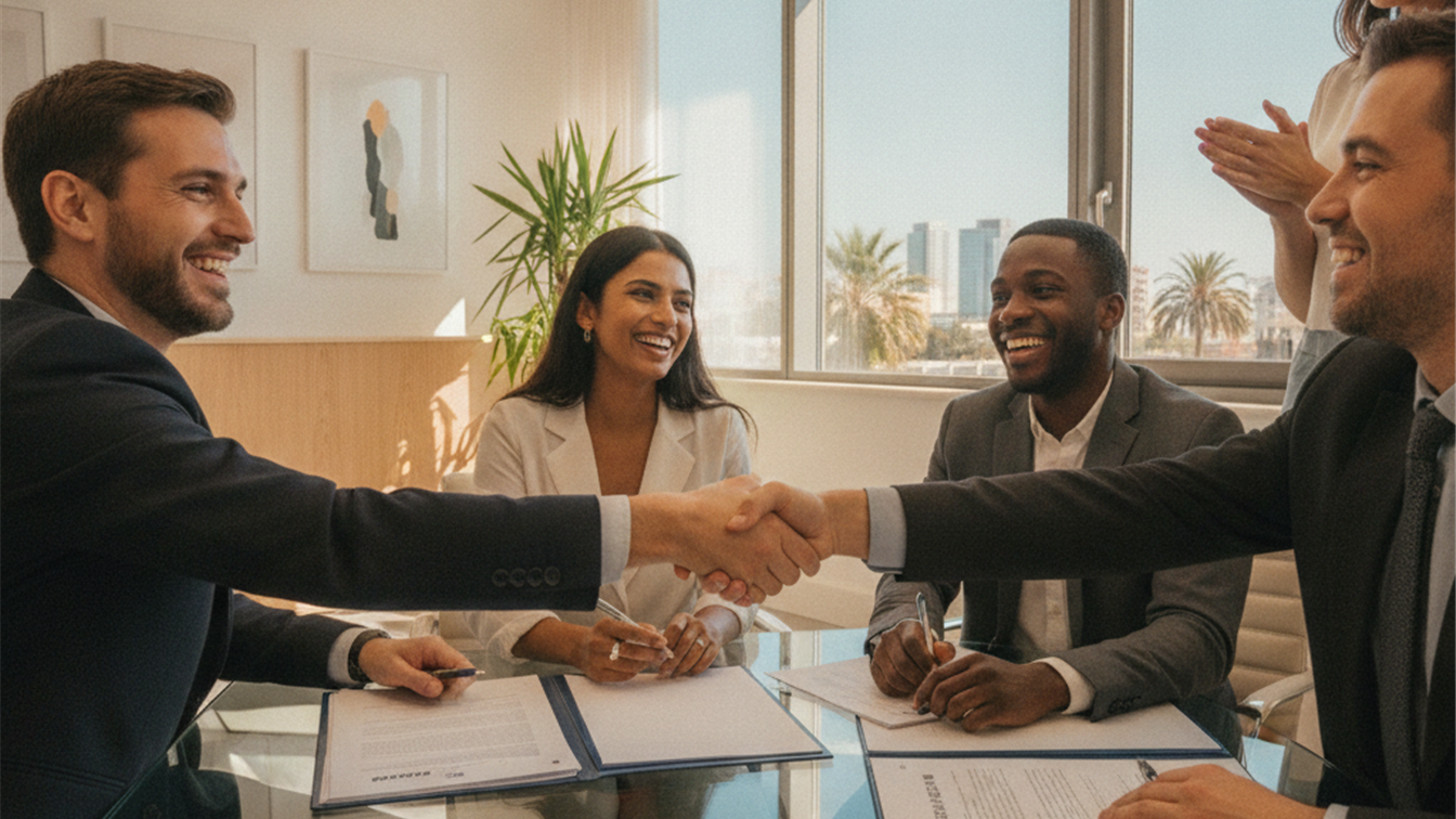 Trabajadores españoles firmando contratos de trabajo en agosto 2026