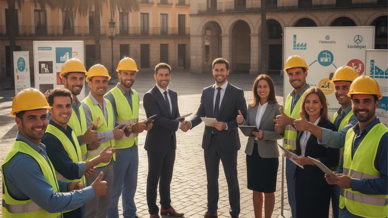 Profesionales celebrando oportunidades de empleo en España septiembre 2026