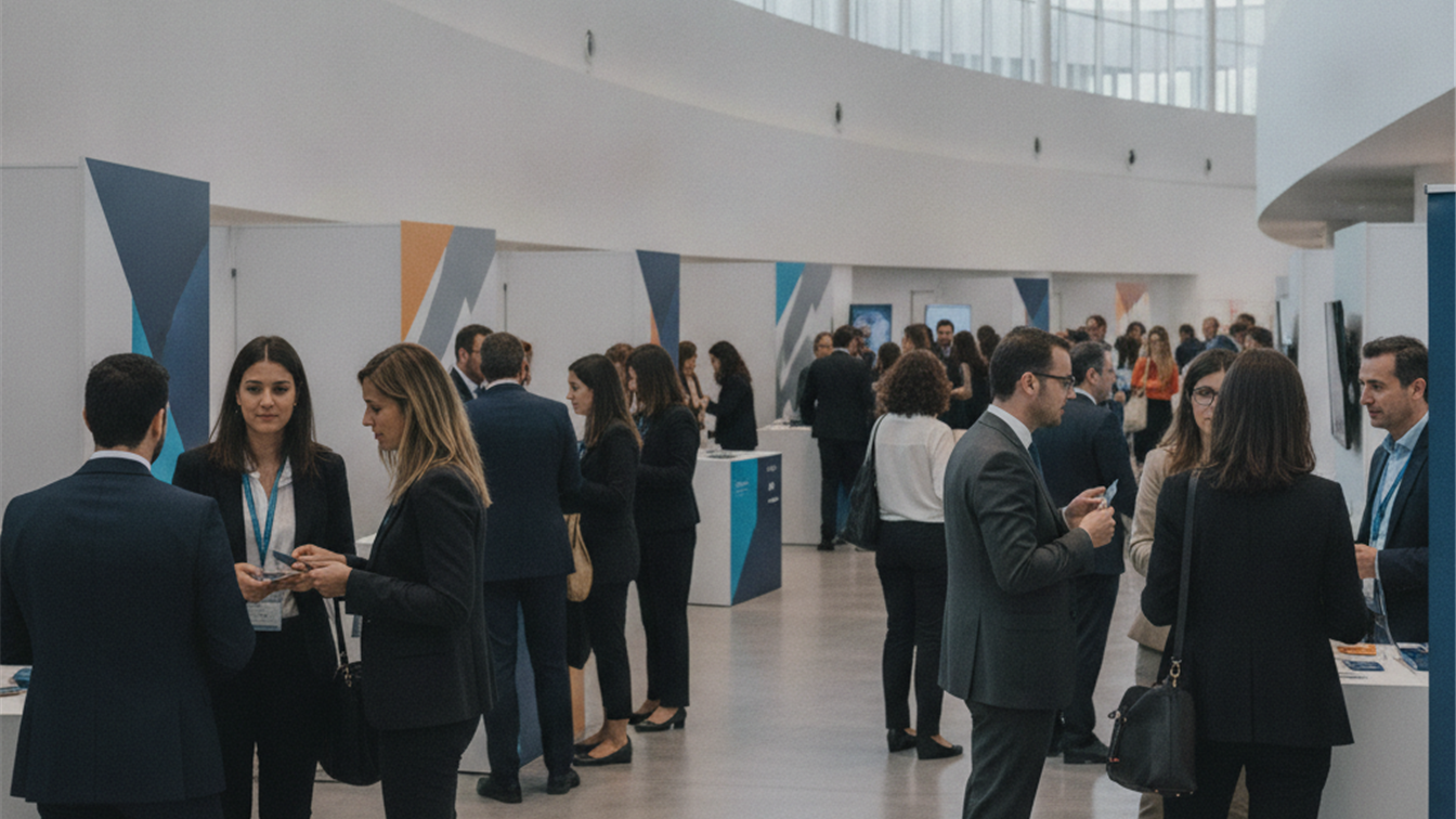 Feria de empleo en España con reclutadores y candidatos