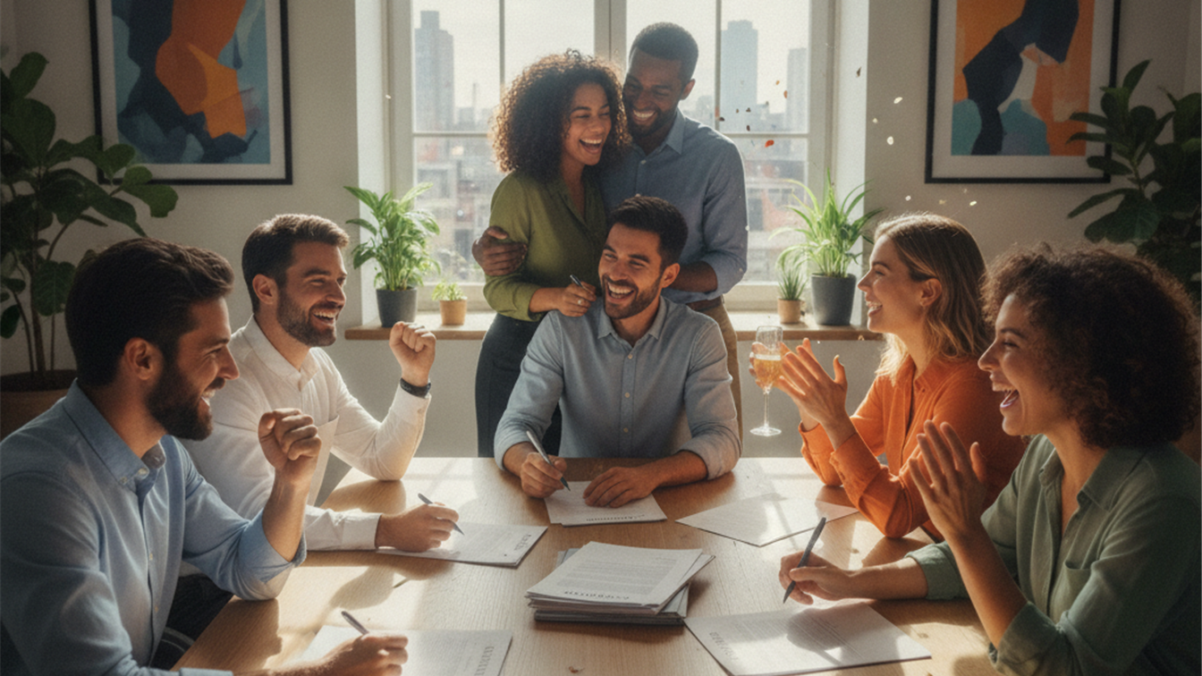 Trabajadores firmando contratos de empleo en España septiembre 2026
